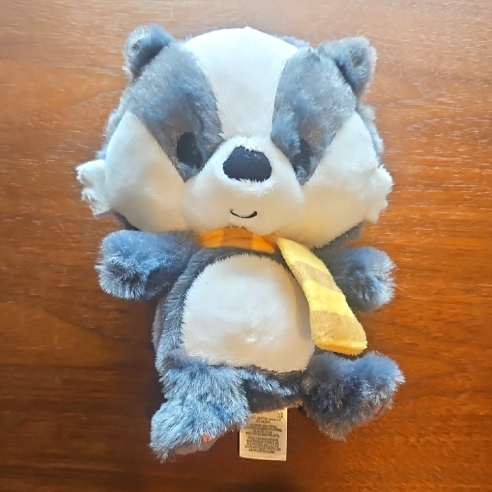 Harry Potter Raccoon Plush with Hufflepuff Scarf